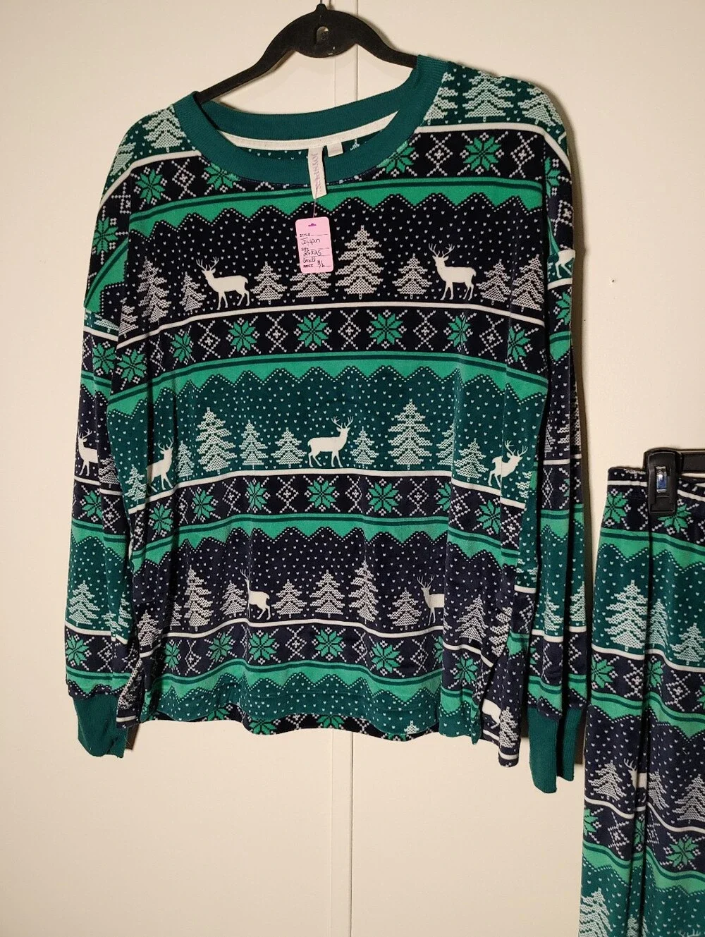 Joyspun Adorable Winter Scene Small 4-6 Long Sleeve Super Soft Pajama Set